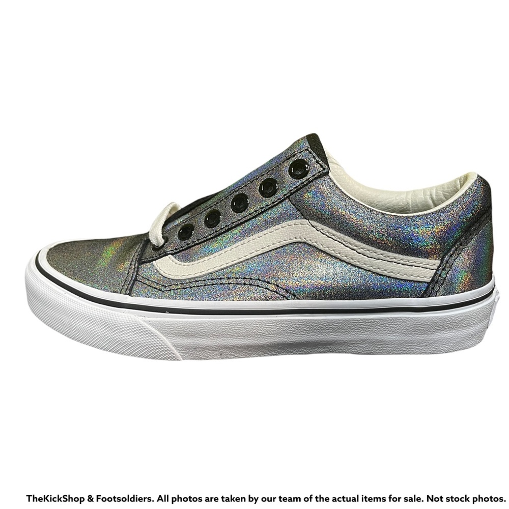 Vans Old Skool Iridescent Rainbow Comfortable Lace Skate Shoes Unique Sneakers